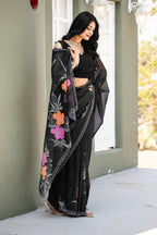 Organza Silk Digital Print Saree