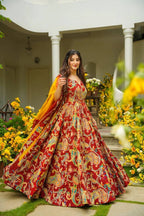 Jimmy Organza Digital Printed Anarkali Gown