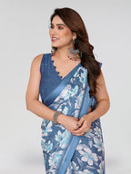 Floral Poly Georgette Designer Saree