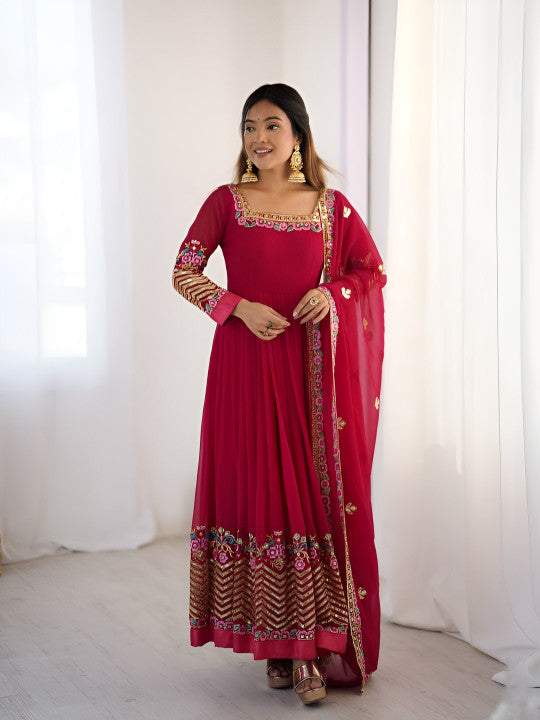 New Gown With Duppta Set