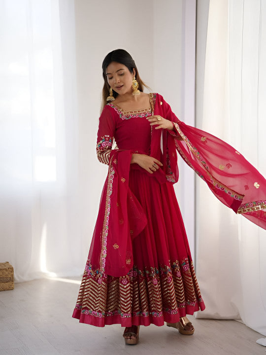 New Gown With Duppta Set