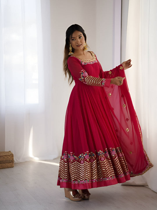 New Gown With Duppta Set