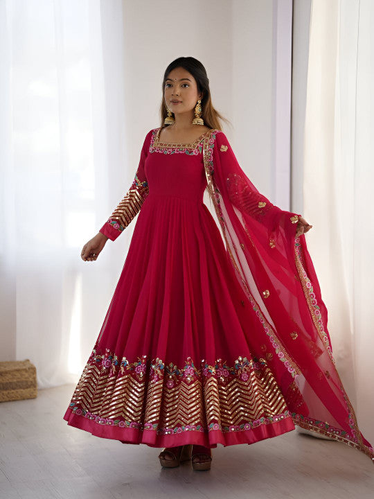 New Gown With Duppta Set