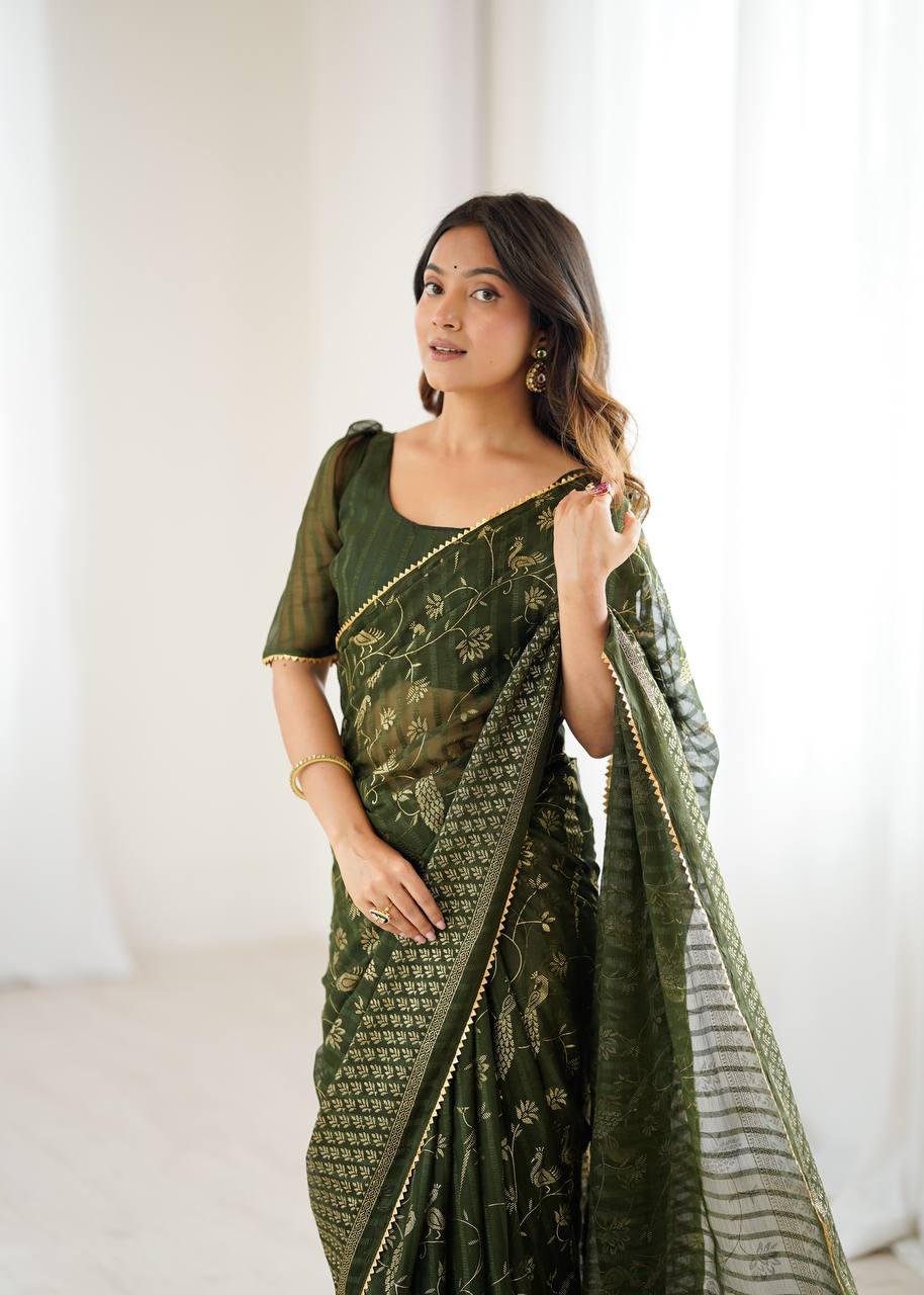 Georgette Foil Printed Saree