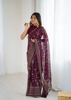 Georgette Foil Printed Saree