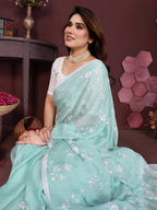 Embroidered Bollywood Chiffon Saree