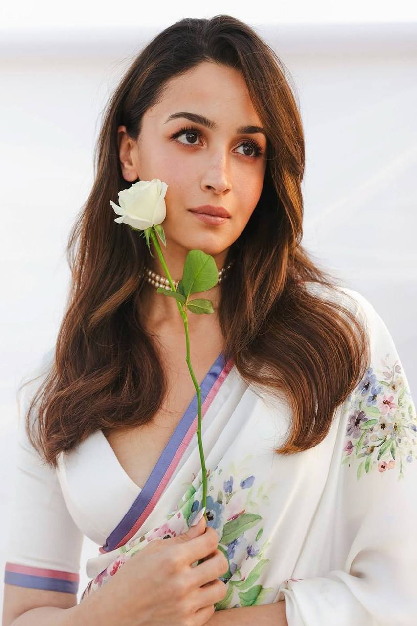 Plain White Cotton Saree