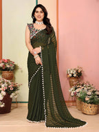 Women's Georgette Patta Silk Saree