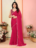 Women's Georgette Patta Silk Saree