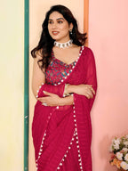 Women's Georgette Patta Silk Saree