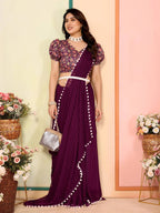 Women's Georgette Patta Silk Saree