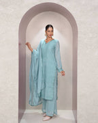 Fancy Fox Georgette Embroidery Work Kurti