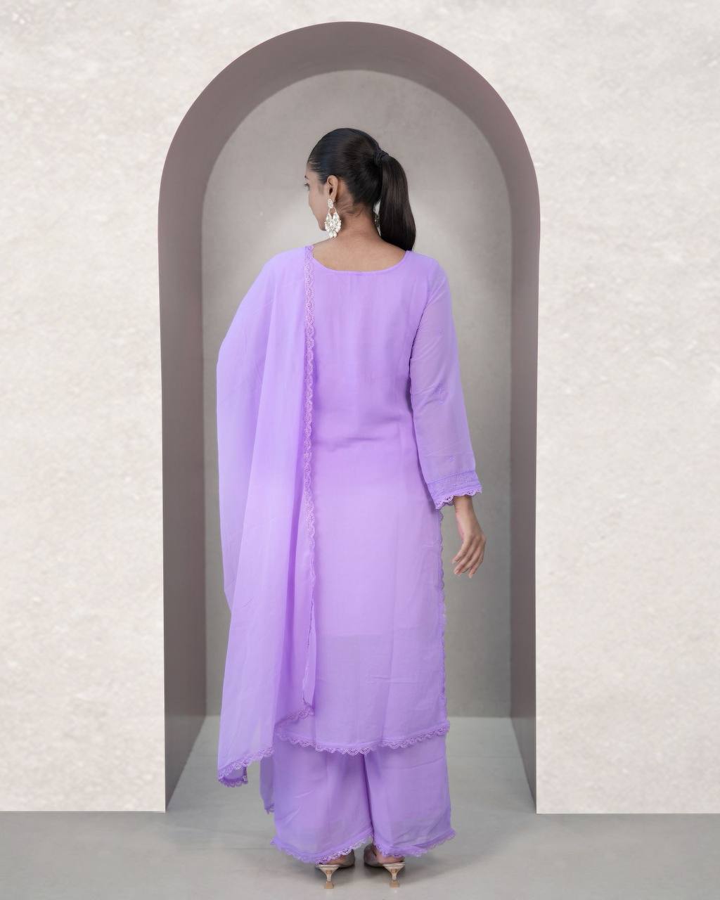 Fancy Fox Georgette Embroidery Work Kurti