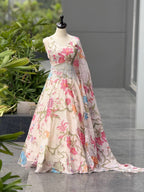 Peach Color Premium Organza Designe Lehenga Choli
