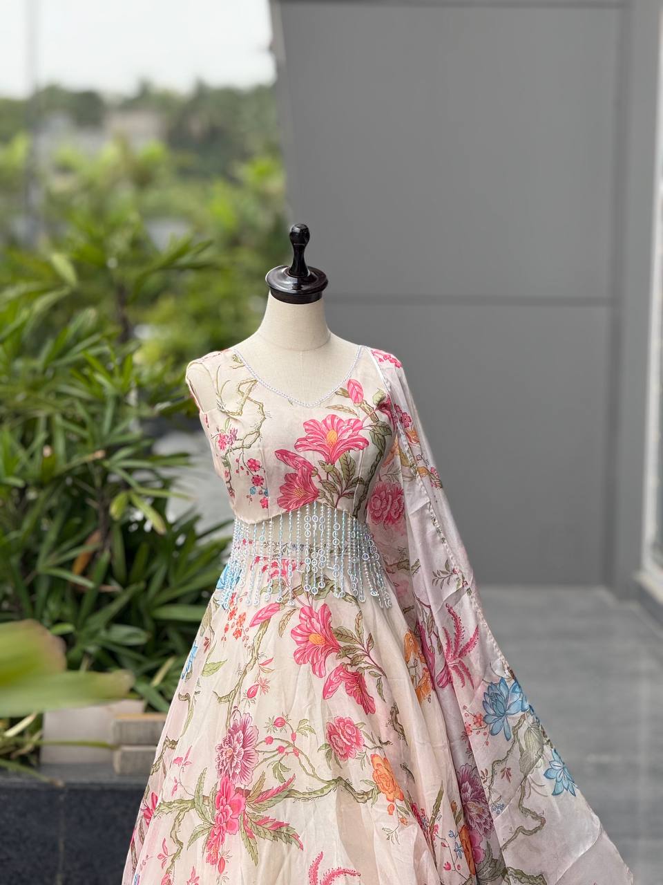 Peach Color Premium Organza Designe Lehenga Choli
