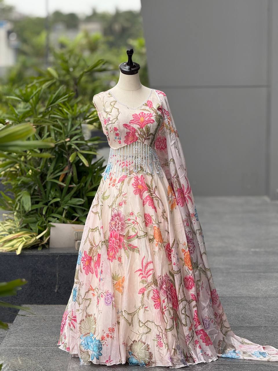 Peach Color Premium Organza Designe Lehenga Choli