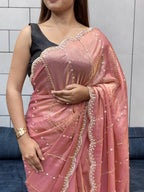 Luxurious and Glamorous Trending Hand Work Saree