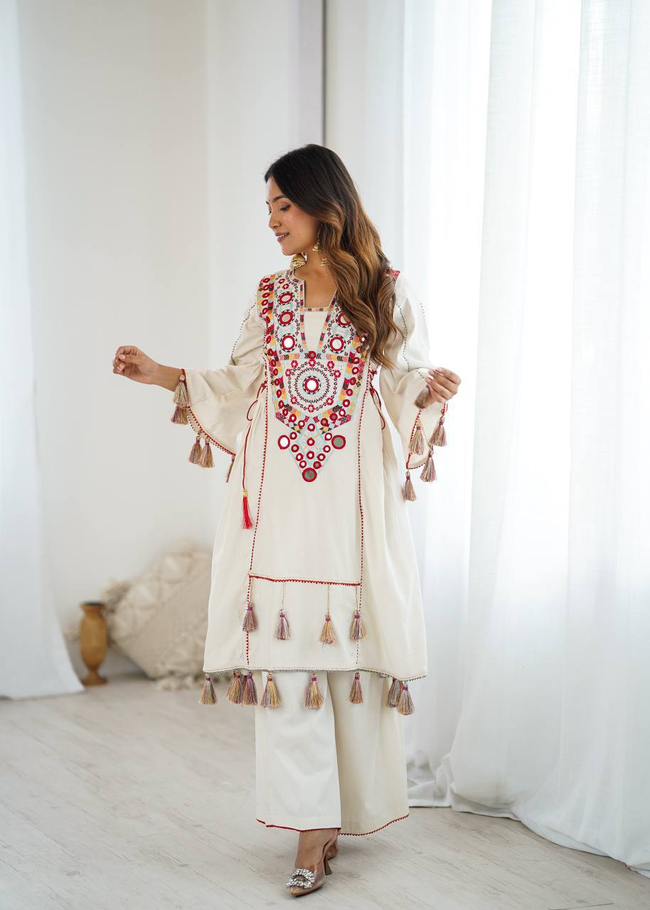Fancy Designer Navratri Special Kurti With Bottom