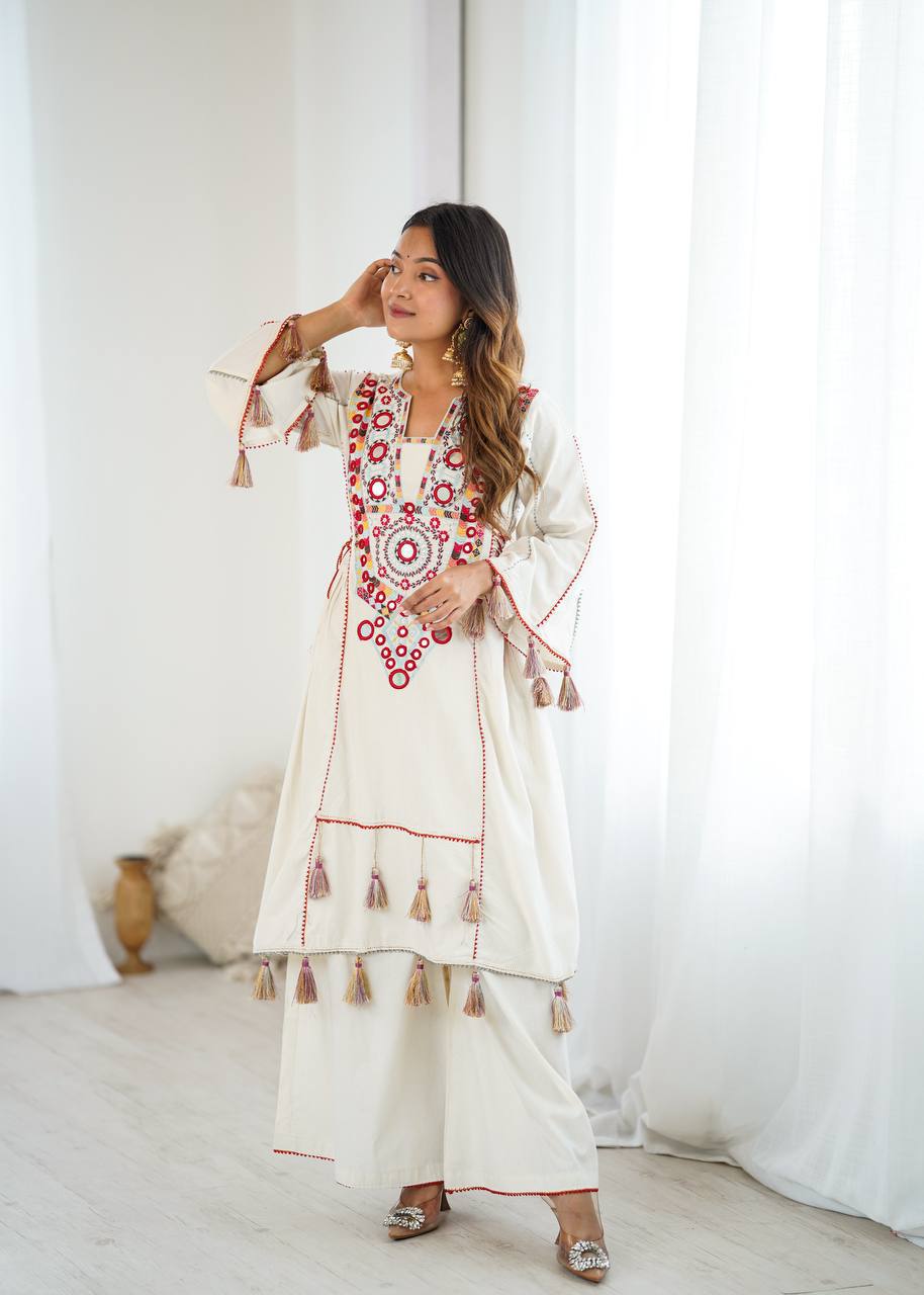 Fancy Designer Navratri Special Kurti With Bottom