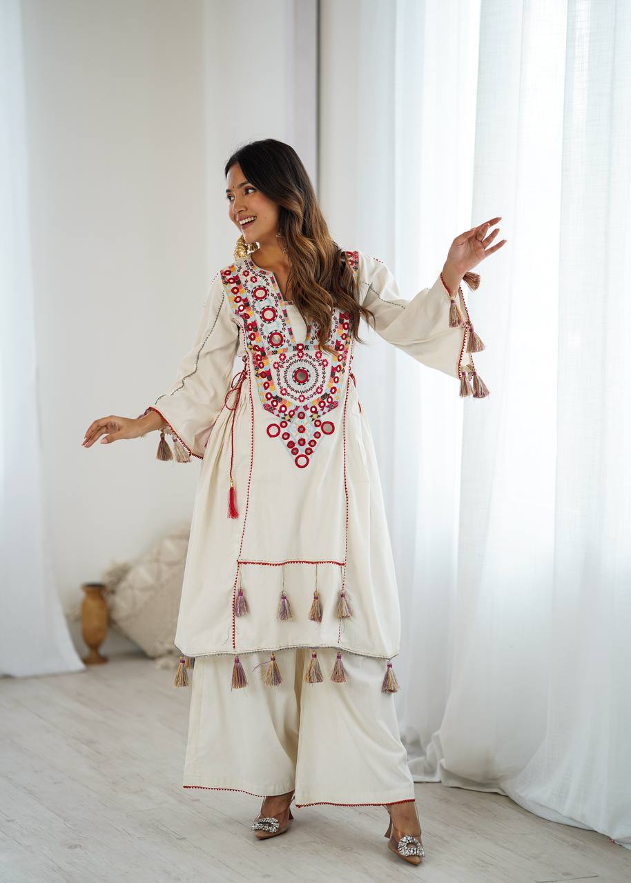 Fancy Designer Navratri Special Kurti With Bottom
