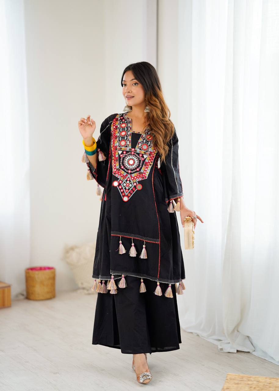 Fancy Designer Navratri Special Kurti With Bottom