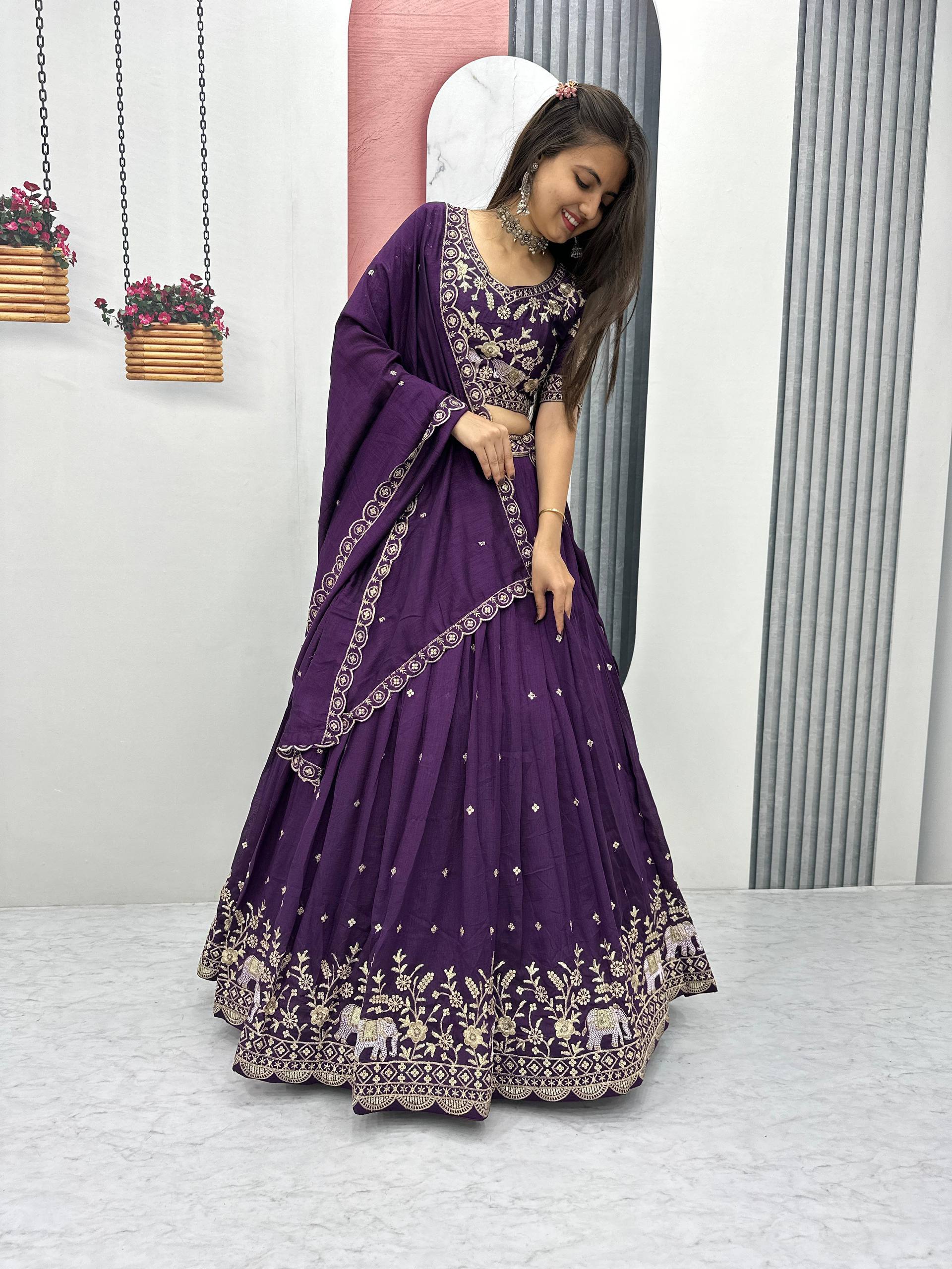 Designer Embroidery Lehenga Choli Set
