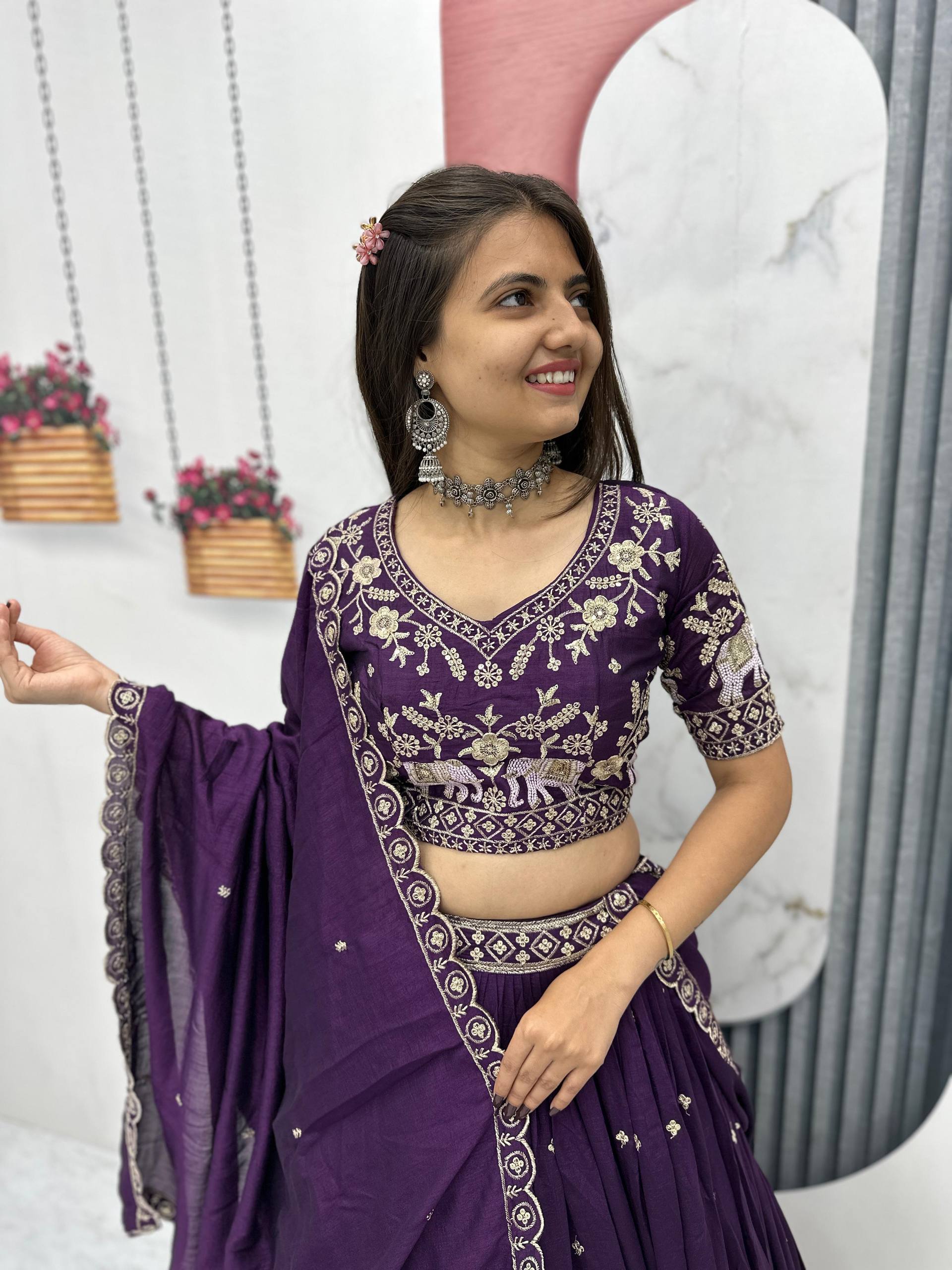 Designer Embroidery Lehenga Choli Set