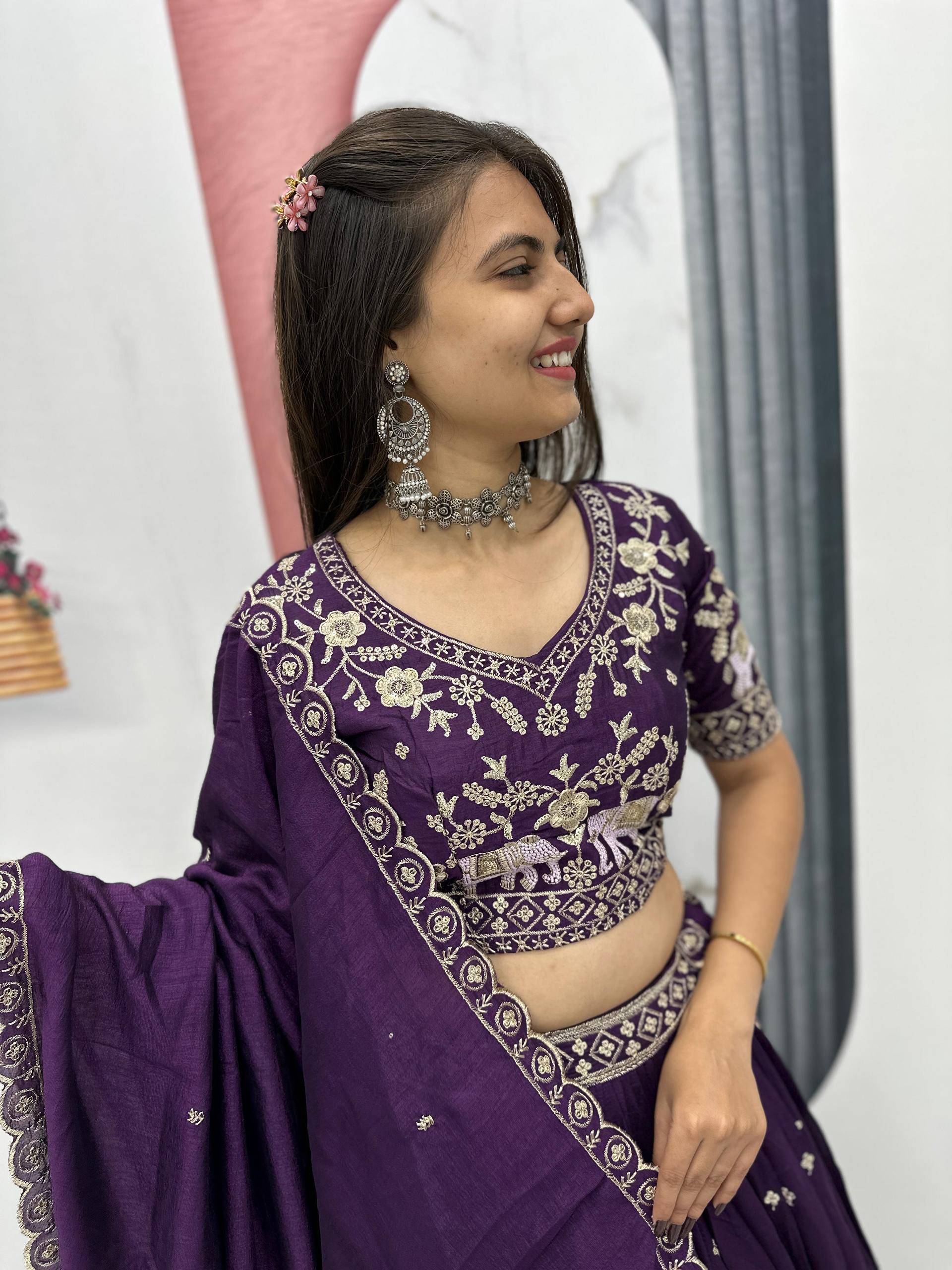 Designer Embroidery Lehenga Choli Set