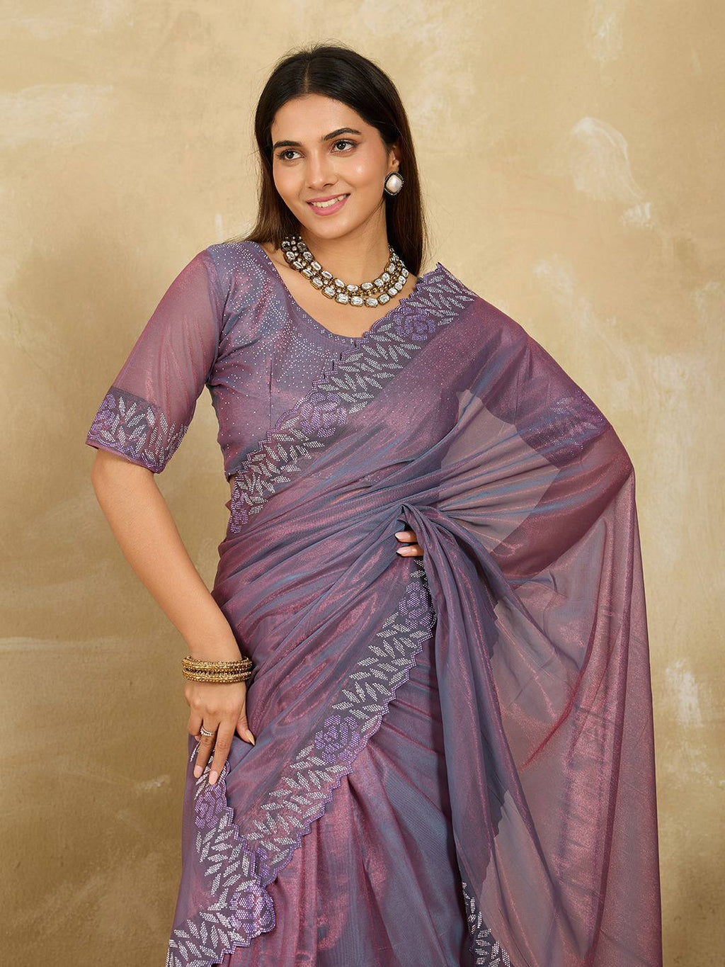 Designer Soft Net Party Saree
